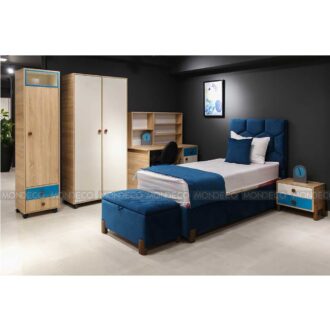 Offrez à votre enfant une Chambre Garçon Ballon 🛏️⚡ ! Un ensemble ludique avec lit ballon, bureau, armoire et table de nuit, parfait pour un espace organisé et magique 🎈💙. Disponible sur Mondeco.tn avec livraison en Tunisie 🚚🎁 !