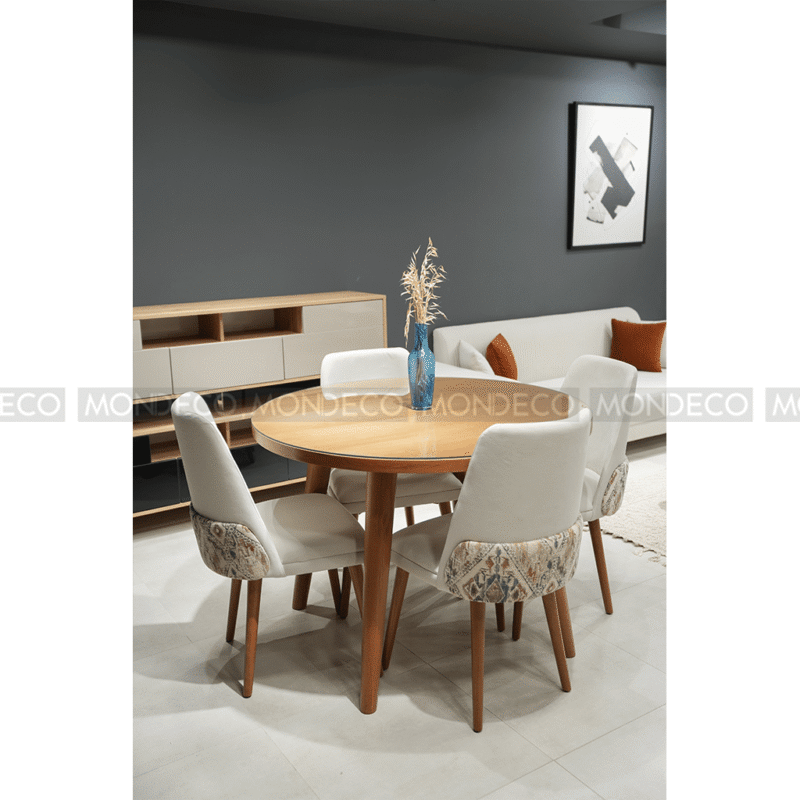 Découvrez la table à manger en bois Tunisie Violine 2024. Design moderne, matériaux naturels, et confort assuré. Commandez sur Mondeco.tn.